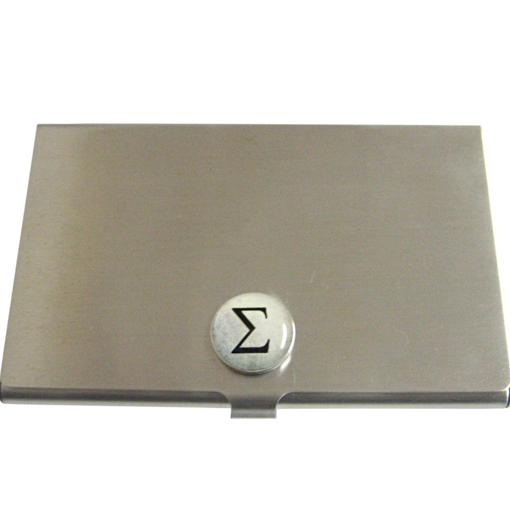 Mathematical Greek Sigma Business Card Holder